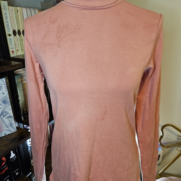 Pink Turtleneck Women's Top - Picture 2 of 8